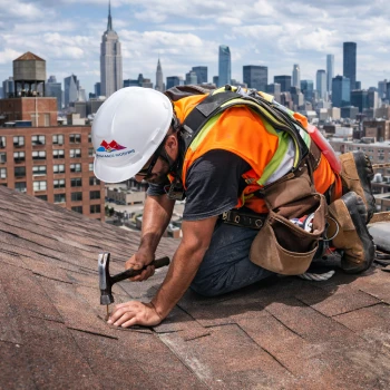 Alliance roofing Contractor working on Roof reparing project